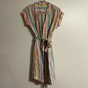 Rainbow Boden Women’s Linen Dress with Pockets